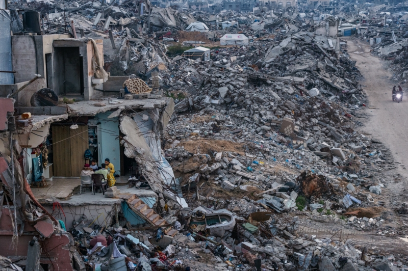 Breaking fast in the rubble during Ramadan