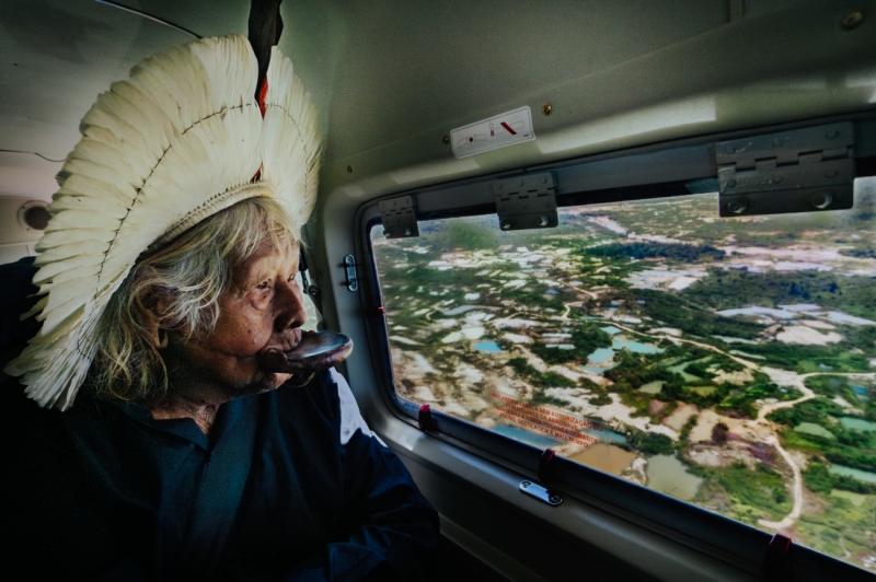 Flying over destruction