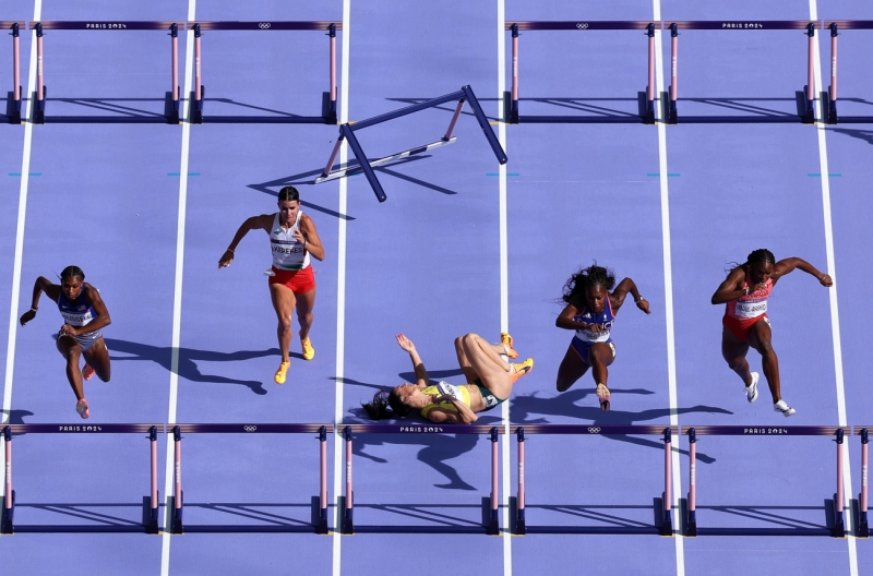 Hurdles wipeout
