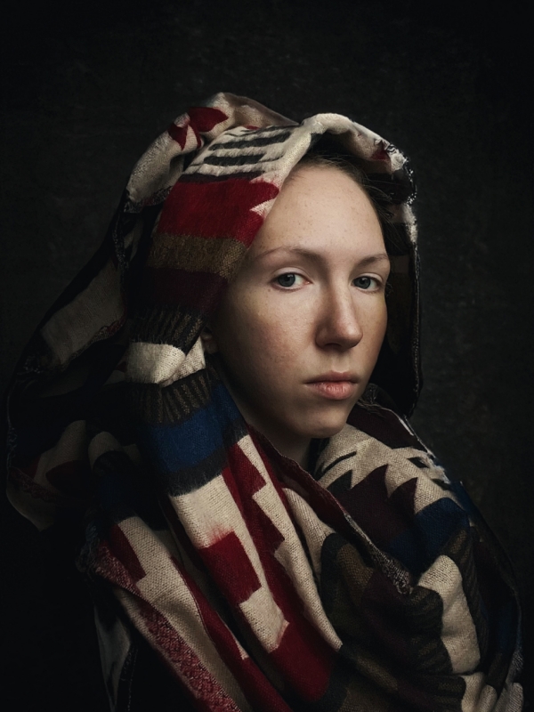 Woman in scarf