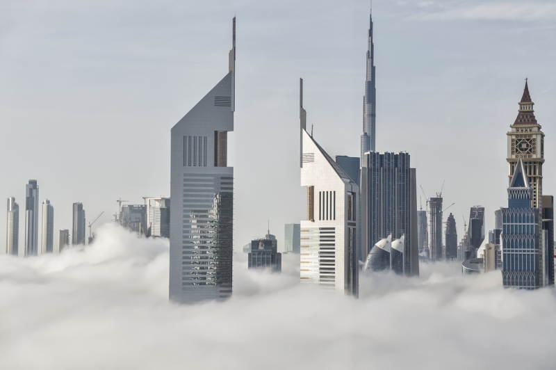 Towers in Clouds
