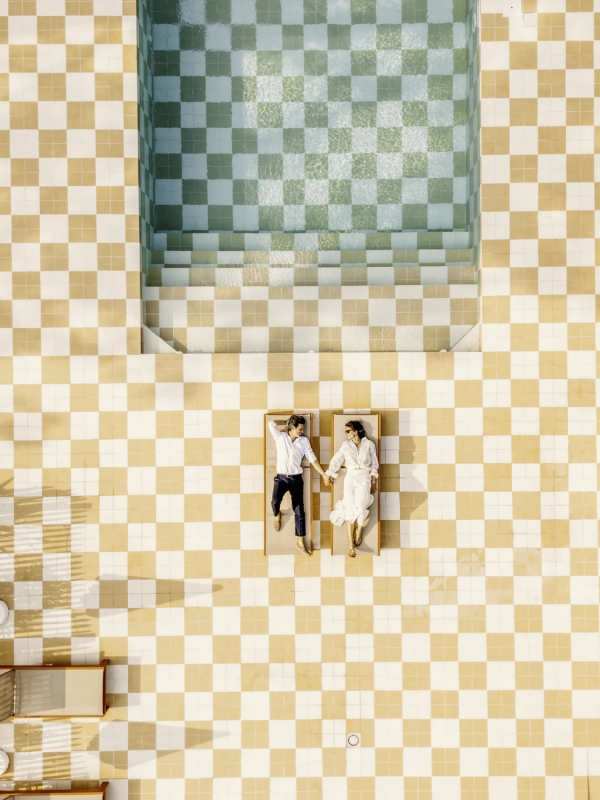Mariage à carreaux